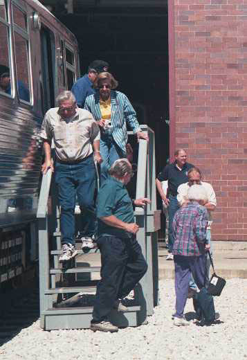 Disembarking at the Shops