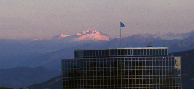 Mont Blanc from Geneva