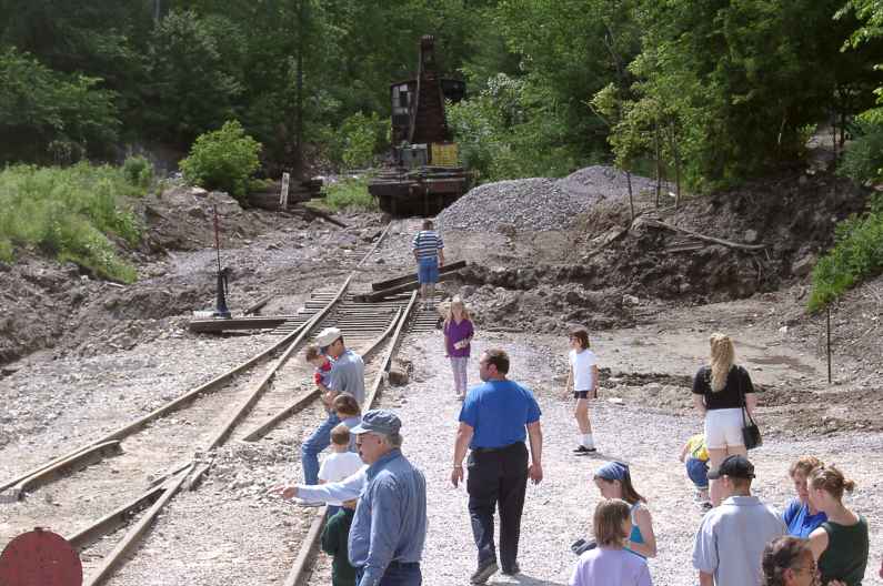 Inspecting the Washout Damage at the End of the Line